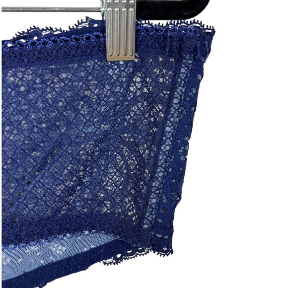 Victoria Secret Navy Blue Dream Angels strapless Bralette Lace Size Large - Picture 7 of 10